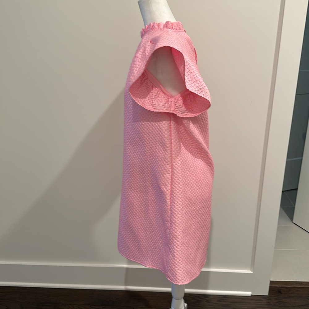 NWT THML Pink Flutter Sleeve Dress Sz L - Picture 5 of 8